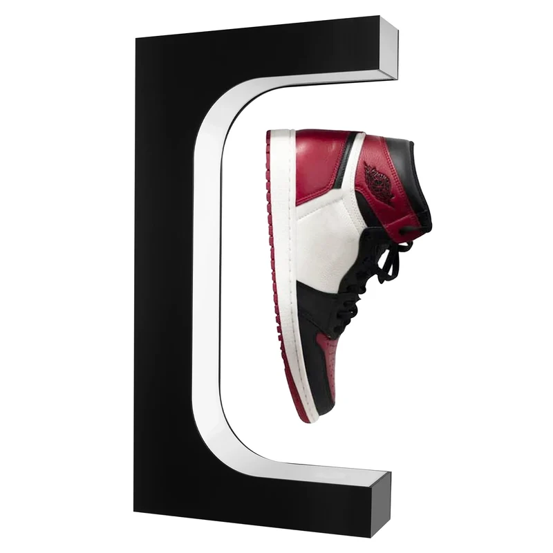 Présentoir magnétique flottant pour chaussures avec LED