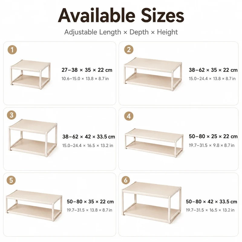 Étagère de rangement extensible en acier pour placard