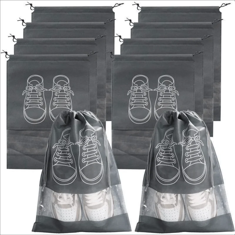 10 pochettes suspendues pour chaussures, non tissées