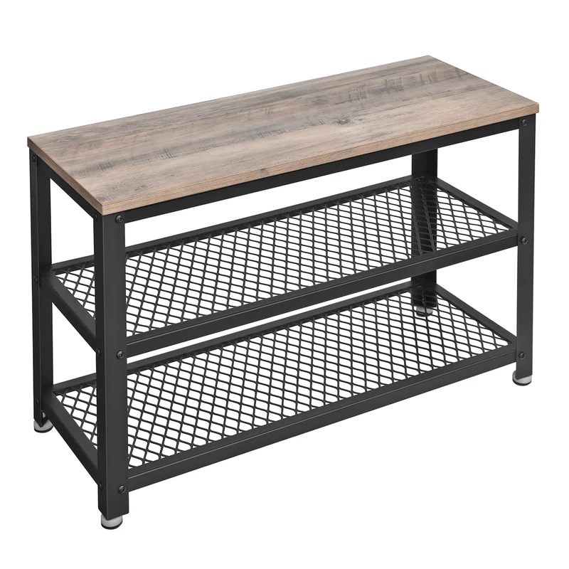Banc à chaussures avec 2 étagères 30 x 73 x 45 cm