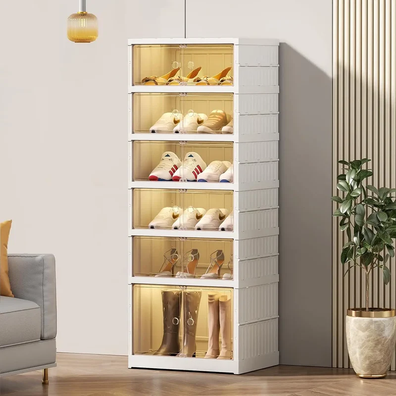 Boîte à chaussures transparente 6 niveaux