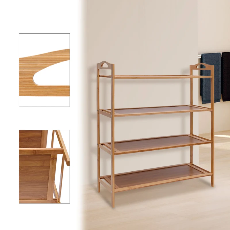 Étagère bambou 4 niveaux 60 x 25 x 67 cm