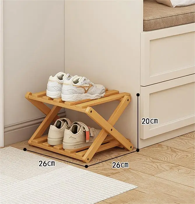 Étagère à chaussures bambou 2 à 6 niveaux