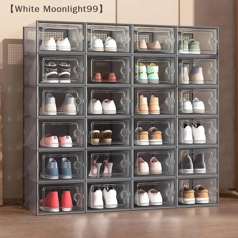 Boîte à chaussures frontale empilable