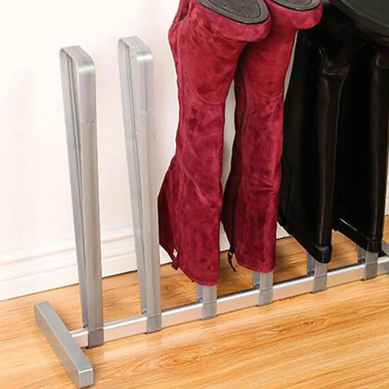 Support à bottes ajustable 3 paires en métal argenté