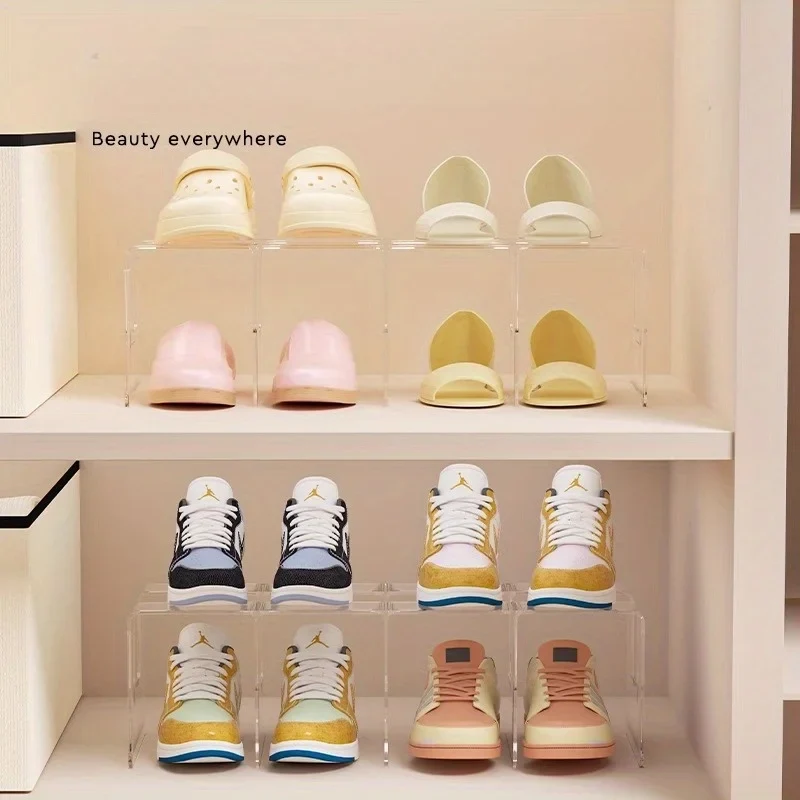 Boîte sneakers transparente empilable