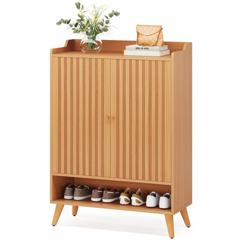 Armoire à chaussures orange 5 niveaux