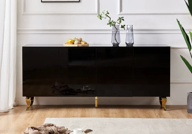 Buffet noir laqué doré - Axel