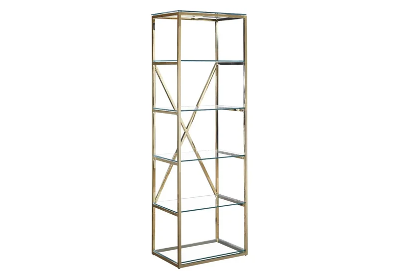 Étagère design doré verre - Lexa