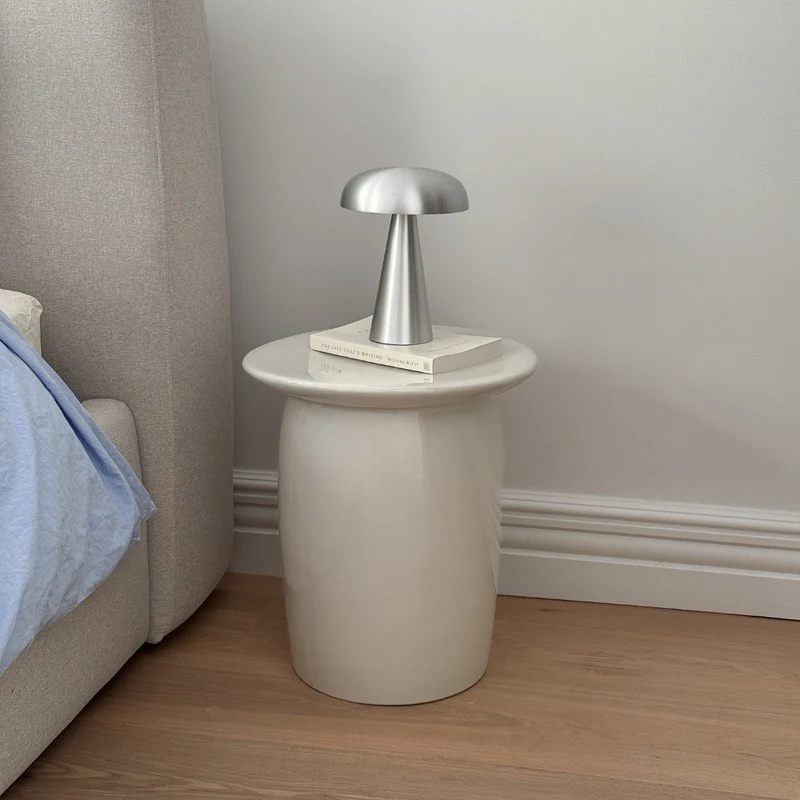 Table d'appoint Kivo - 36 cm - Céramique brillante - Latte