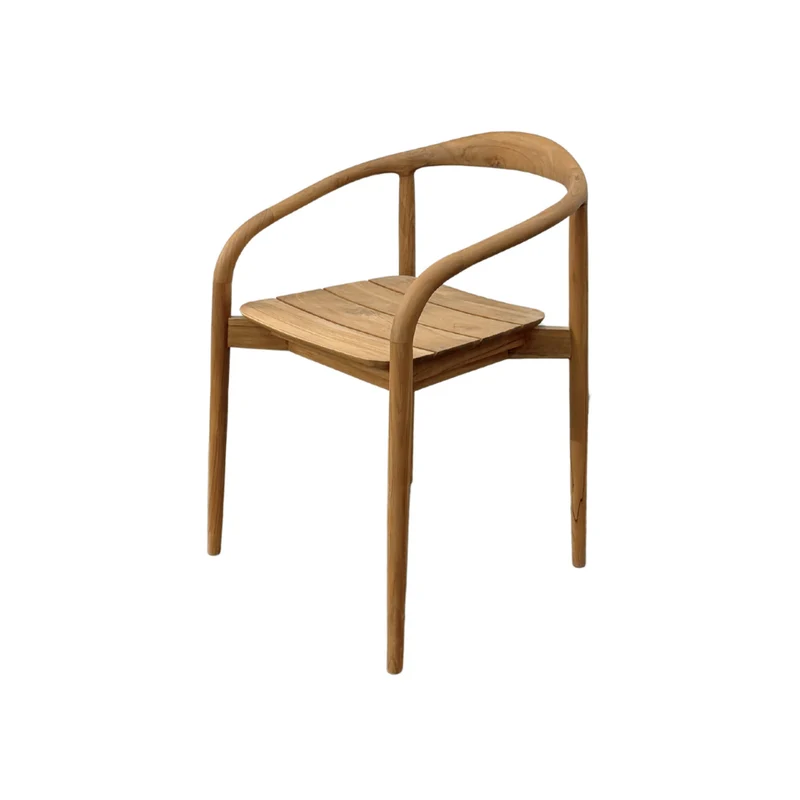 Chaise de jardin Dubbo - H75,5 – Teck – Assise en bois - Incl. coussin d'assise