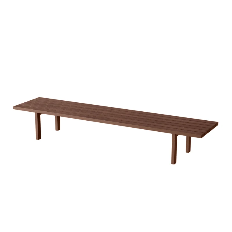 Table basse rectangulaire en bois Melanie - Frêne - Couleur noyer foncé - 200 cm