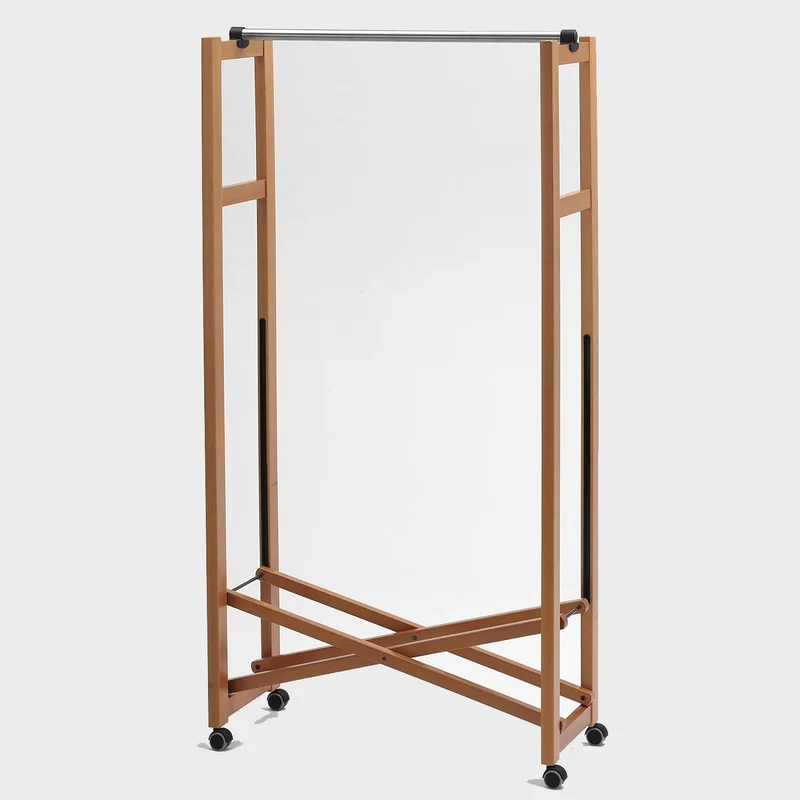 ARIT GIULIUS - Portant Pliable Bois, Portant a Vêtement Pliable, Tringle Extensible, Made in Italy, 31 x 78 x 160 cm, Couleur Cerisier
