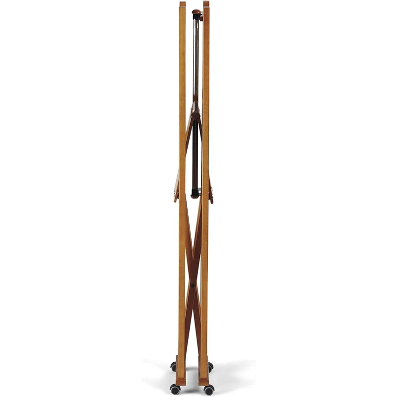 ARIT ELIOS - Portant Vetement Bois, de Hêtre, Penderie, sur Roulettes, Made in Italy, Portant a Vêtement Pliable, Tringle Extensible, Couleur Cerisier