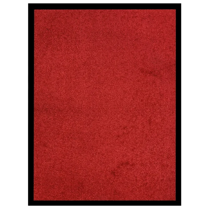 Paillasson de porte d'entrée 40 x 60 cm vinyle rouge dessous antidérapant DEC040658