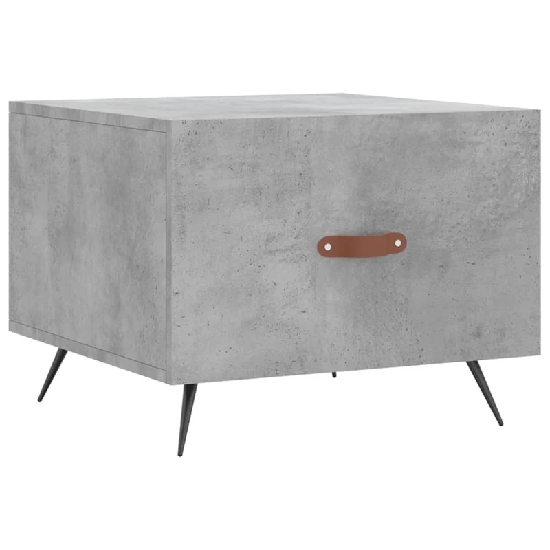 Lot de 2 tables de chevets avec tiroir 50 x 50 x 40 cm bois d'ingénierie gris et fer DEC040408