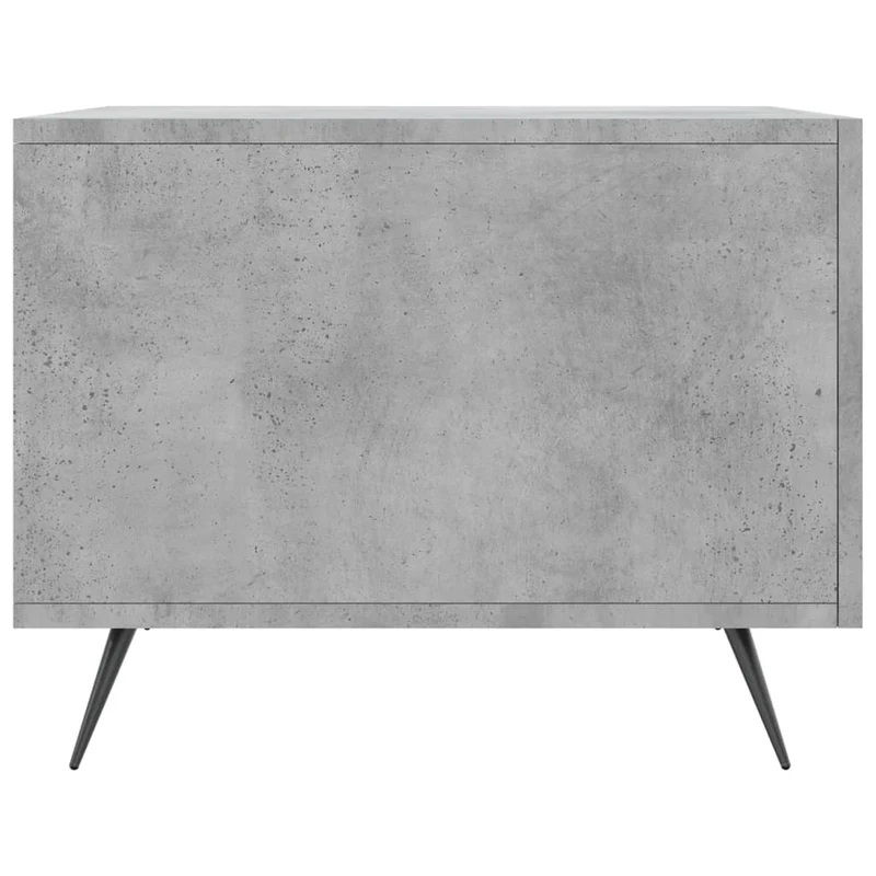 Lot de 2 tables de chevets avec tiroir 50 x 50 x 40 cm bois d'ingénierie gris et fer DEC040408