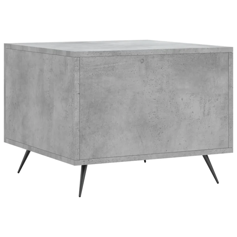 Lot de 2 tables de chevets avec tiroir 50 x 50 x 40 cm bois d'ingénierie gris et fer DEC040408