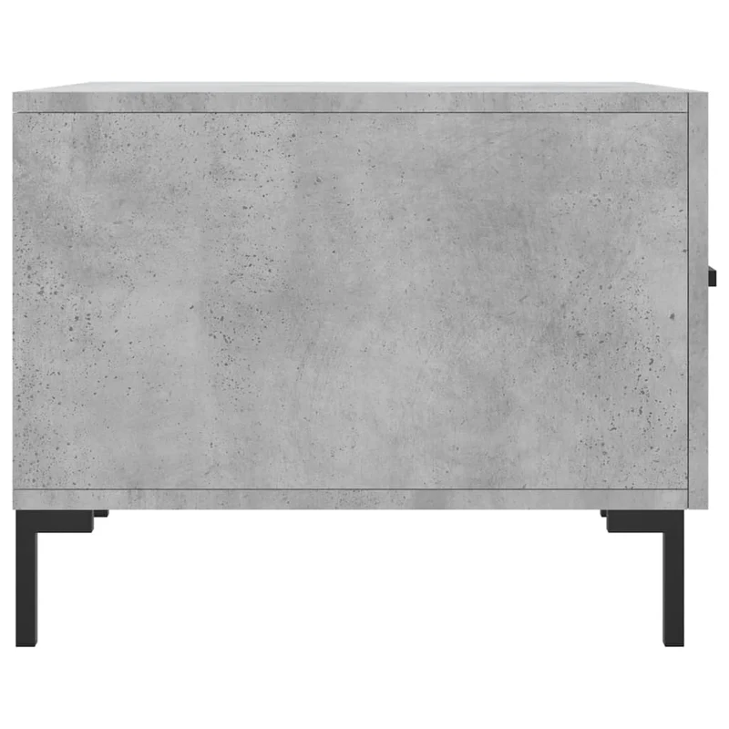 Lot de 2 tables basses d'appoint chevet avec tiroir 50 x 50 x 40 cm bois d'ingénierie gris et fer DEC040406