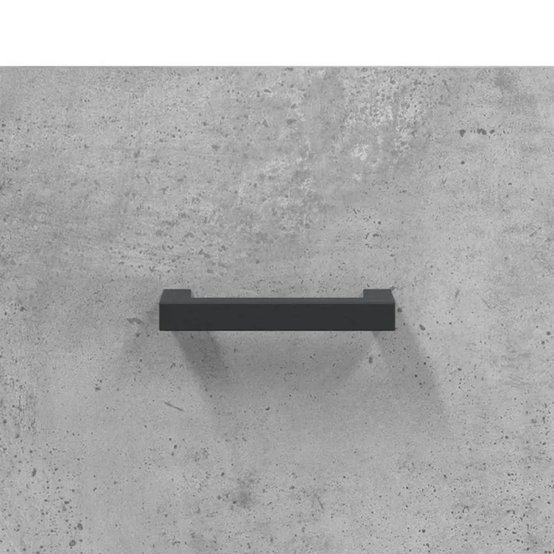 Lot de 2 tables basses d'appoint chevet avec tiroir 50 x 50 x 40 cm bois d'ingénierie gris et fer DEC040406