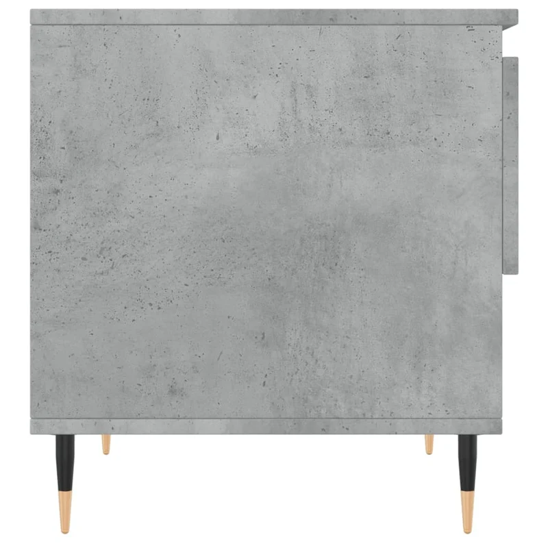 Lot de 2 tables de chevets avec tiroir 50 x 46 x 50 cm bois d'ingénierie gris et métal DEC040399