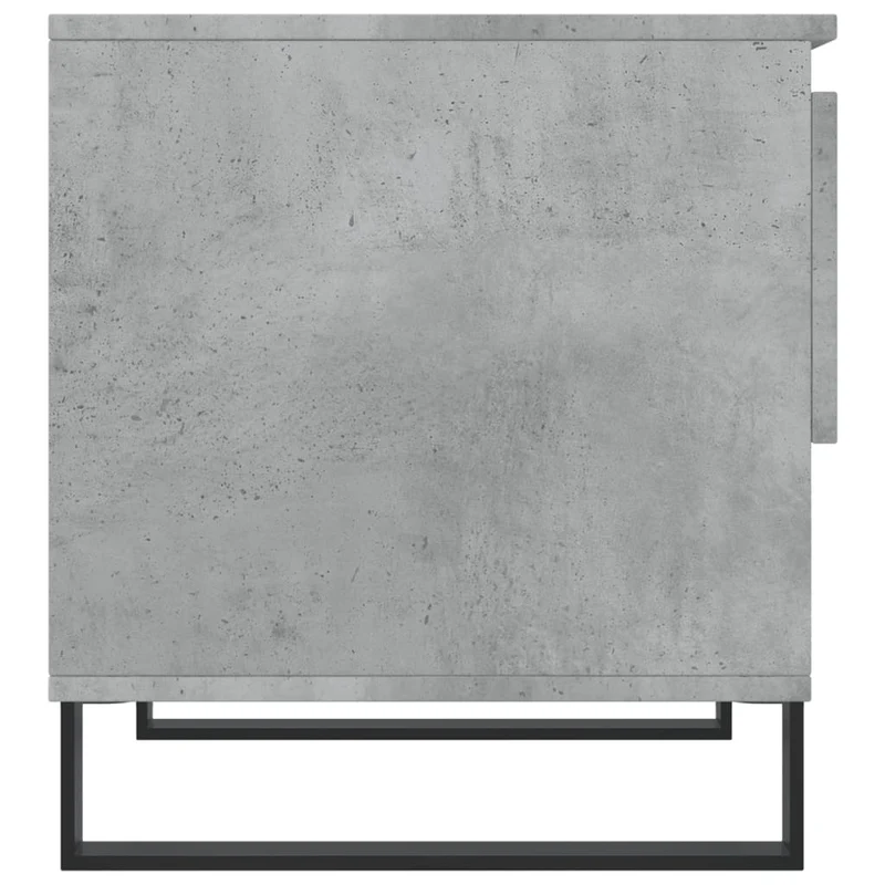 Lot de 2 tables de chevets avec tiroir 50 x 46 x 50 cm bois d'ingénierie gris et métal DEC040397