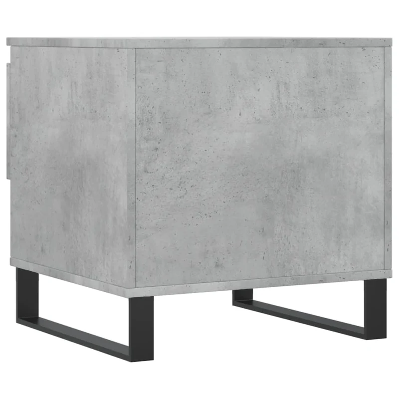 Lot de 2 tables de chevets avec tiroir 50 x 46 x 50 cm bois d'ingénierie gris et métal DEC040397