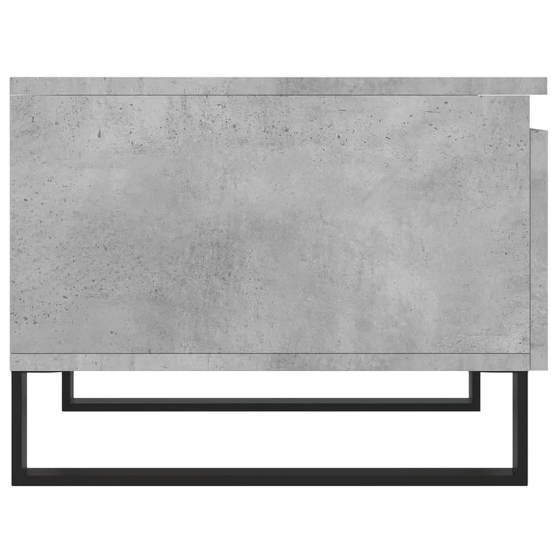 Lot de 2 tables basses d'appoint chevet avec tiroir 50 x 46 x 35 cm bois d'ingénierie gris et métal DEC040396