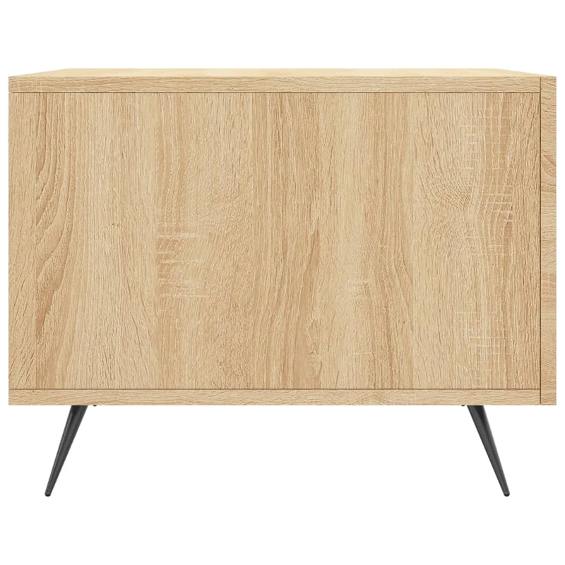 Lot de 2 tables de chevets avec tiroir 50 x 50 x 40 cm bois d'ingénierie couleur chêne et fer DEC040386