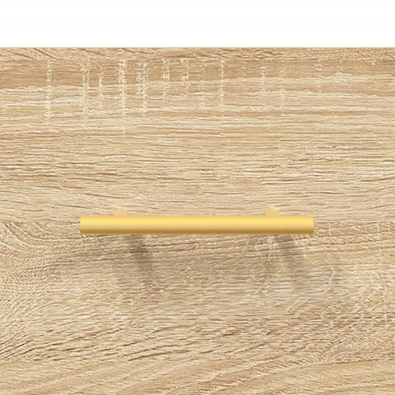 Lot de 2 tables de chevets avec tiroir 50 x 50 x 40 cm bois d'ingénierie et fer DEC040381