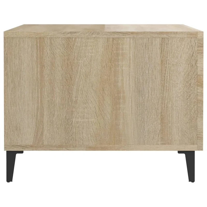 Lot de 2 tables de chevets avec tiroir pieds en métal 50 x 50 x 40cm bois d'ingénierie couleur chêne DEC040482