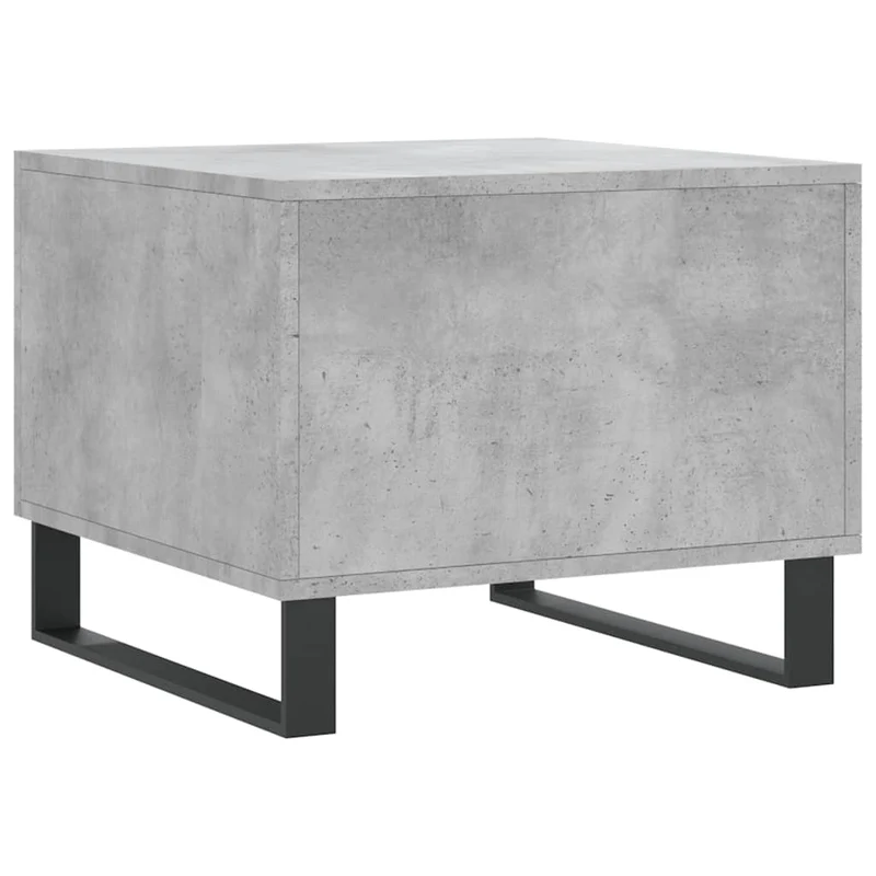 Lot de 2 tables de chevets avec tiroir 50 x 50 x 40 cm bois d'ingénierie gris et fer DEC040407