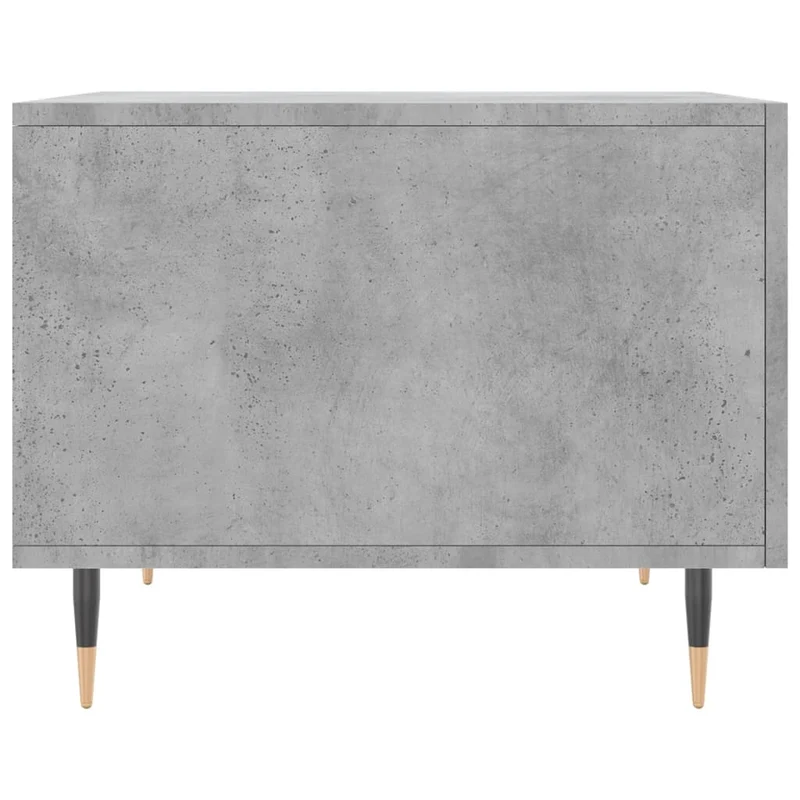 Lot de 2 tables de chevets avec tiroir 50 x 50 x 40 cm bois d'ingénierie gris et fer DEC040405