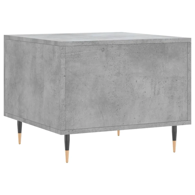 Lot de 2 tables de chevets avec tiroir 50 x 50 x 40 cm bois d'ingénierie gris et fer DEC040405