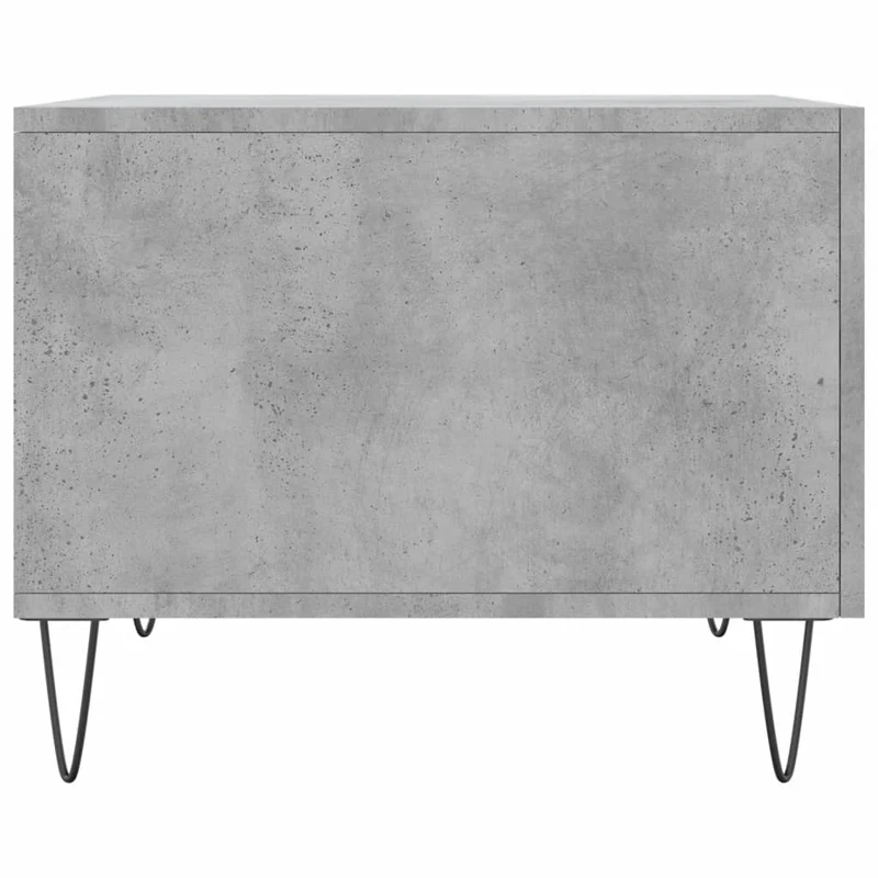 Lot de 2 tables d'appoint chevet avec tiroir 50 x 50 x 40 cm bois d'ingénierie gris et fer DEC040404