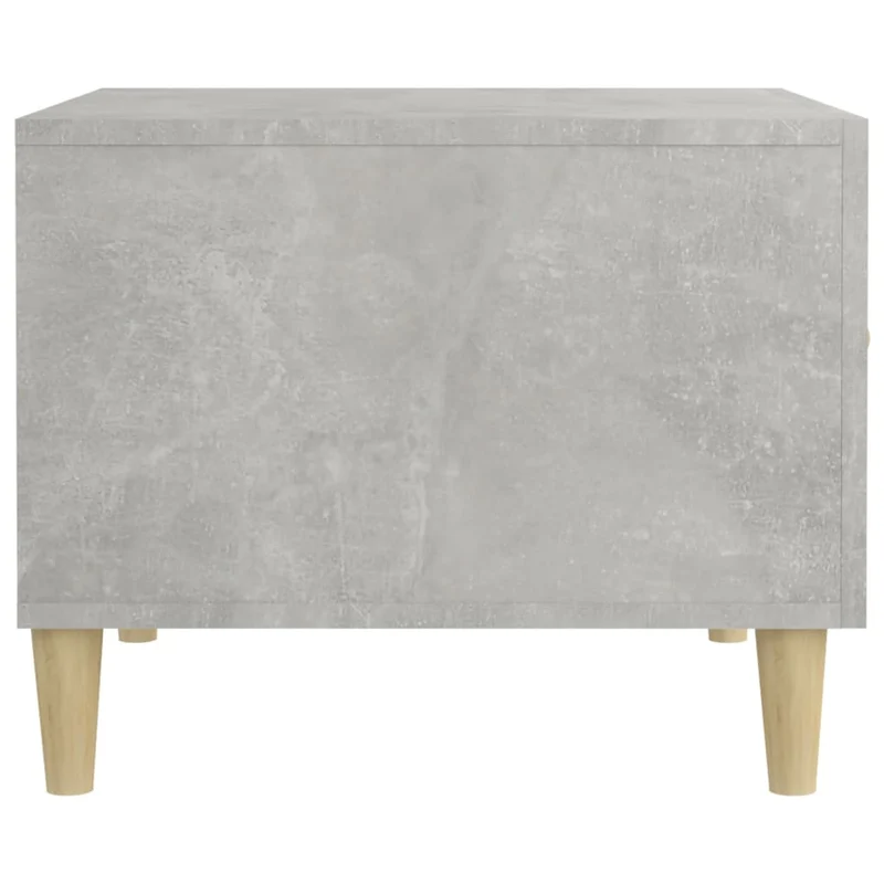 Lot de 2 tables d'appoint chevet avec tiroir 50 x 50 x 40 cm bois d'ingénierie gris DEC040403