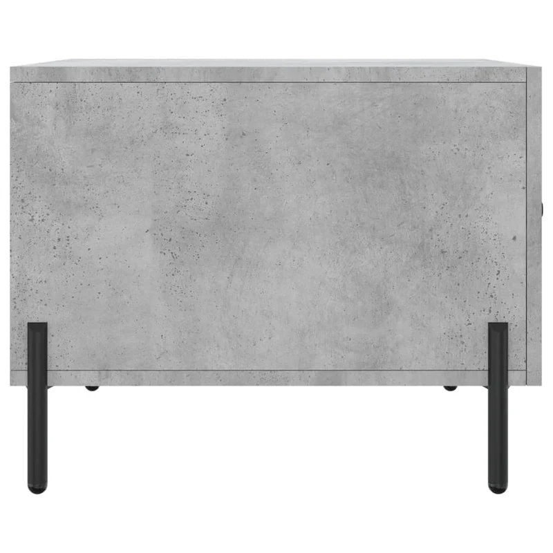 Lot de 2 tables d'appoint chevet avec tiroir 50 x 50 x 40 cm bois d'ingénierie gris et fer DEC040402