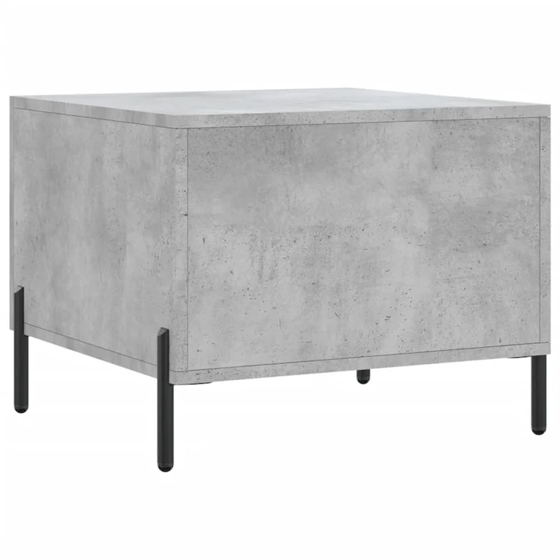 Lot de 2 tables d'appoint chevet avec tiroir 50 x 50 x 40 cm bois d'ingénierie gris et fer DEC040402