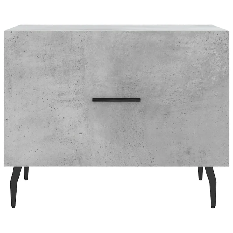 Lot de 2 tables d'appoint chevet avec tiroir 2 50 x 50 x 40 cm bois d'ingénierie gris et fer DEC040400