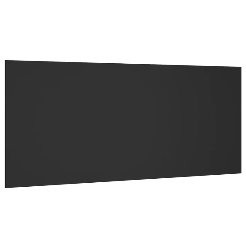 Tête de lit accessoire couchage chambre à coucher meuble 200 x 1,5 x 80 cm MDF noir TDL0202166