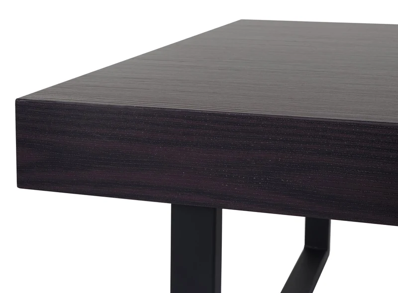 Table basse 40x110x60 cm pieds en métal et bois de peuplier foncé placage wengé avec structure 04_0008478