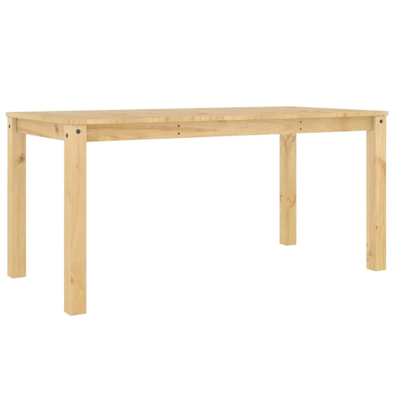 Table de salle à manger cuisine design simple 160 x 80 x 75 cm bois massif de pin couleur chêne DEC036898