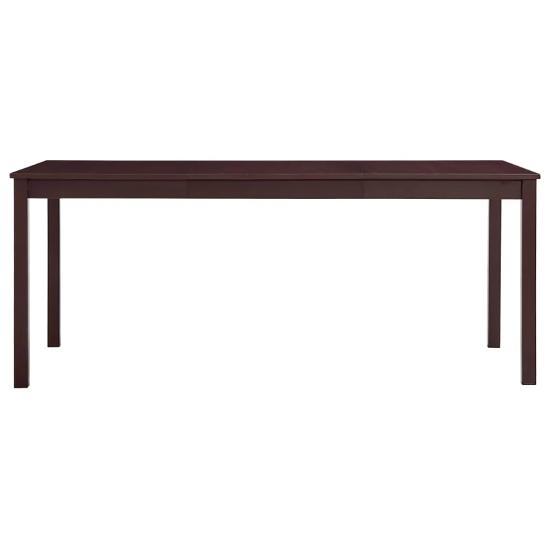 Table de salle à manger design moderne 180 x 90 x 73 cm bois de pin marron foncé DEC036872