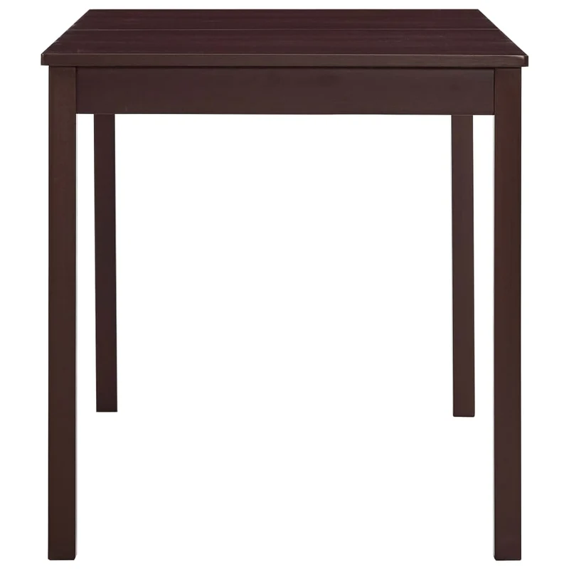 Table de salle à manger design moderne 140 x 70 x 73 cm bois de pin marron foncé DEC036871