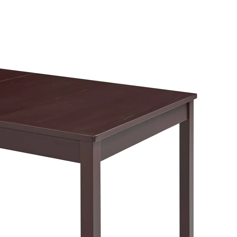 Table de salle à manger design moderne 140 x 70 x 73 cm bois de pin marron foncé DEC036871