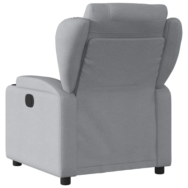 Fauteuil relax TV rembourrage confortable fonction d'inclinaison manuelle en tissu gris clair DEC027886