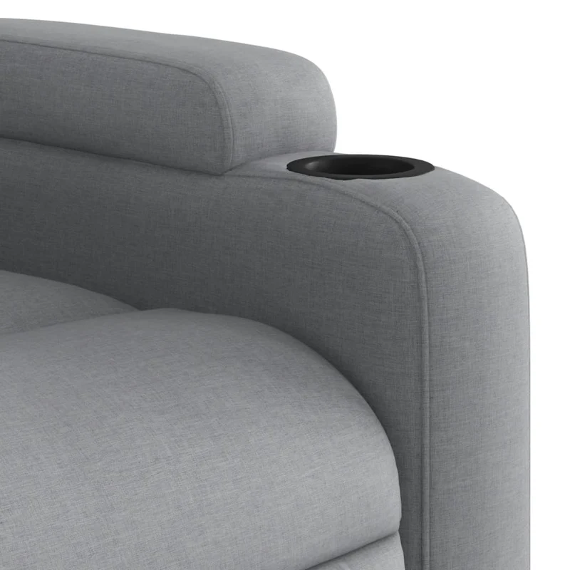 Fauteuil relax TV rembourrage confortable fonction d'inclinaison manuelle en tissu gris clair DEC027886