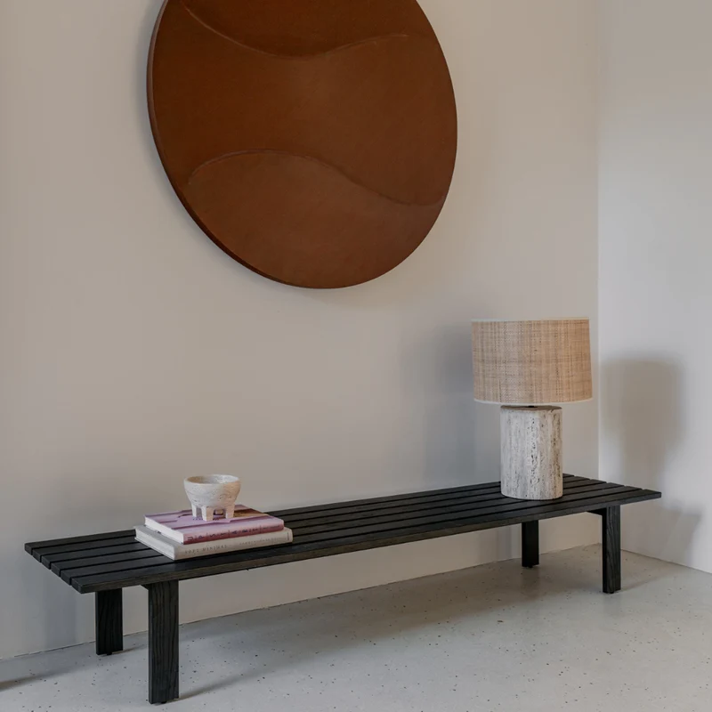 Bank Melanie - Essenhout - Couleur bois fumé - 200 cm
