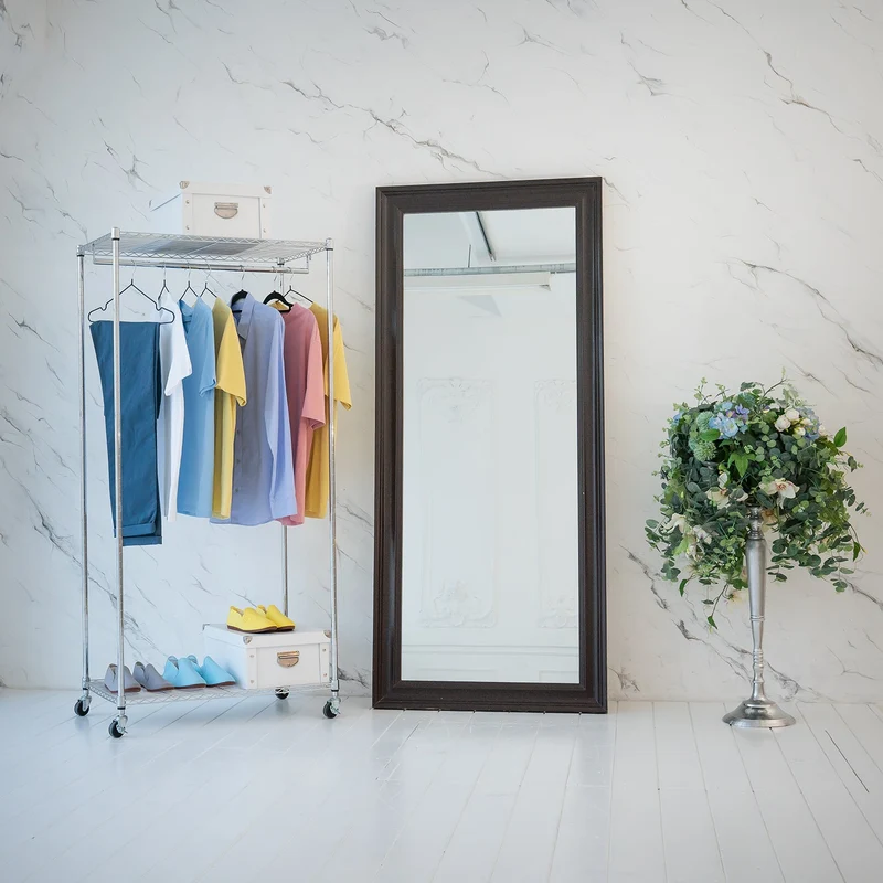 art moon Buffalo - Armoire sur Roues, Tringle à Vêtements Robuste avec 2 Etagères, Portant à Vêtements