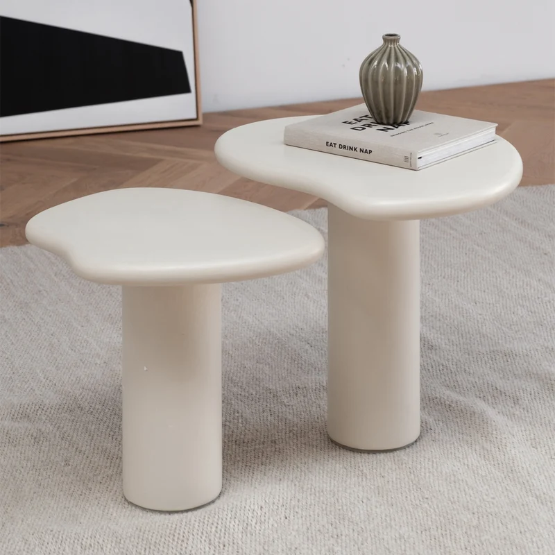 Elva - Table d'appoint basse - StoneSkin - Latte